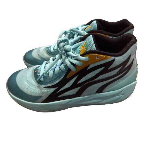 Size 8 - LaMelo Ball x Puma RS-X Galaxy Basketball Shoes Blue Gold main image 13